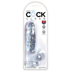 Gode transparent king Cock 13.5 x 3.5cm