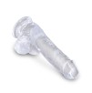 Gode transparent king Cock 13.5 x 3.5cm