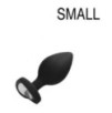 Plug Bijou Anal silicone Heart Noir 6 x 2.8 cm