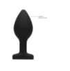 Plug Bijou Anal silicone Heart Noir 6 x 2.8 cm