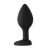 Plug Bijou Anal silicone Heart Noir 6 x 2.8 cm