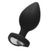 Plug Bijou Anal silicone Heart Noir 8 x 4 cm