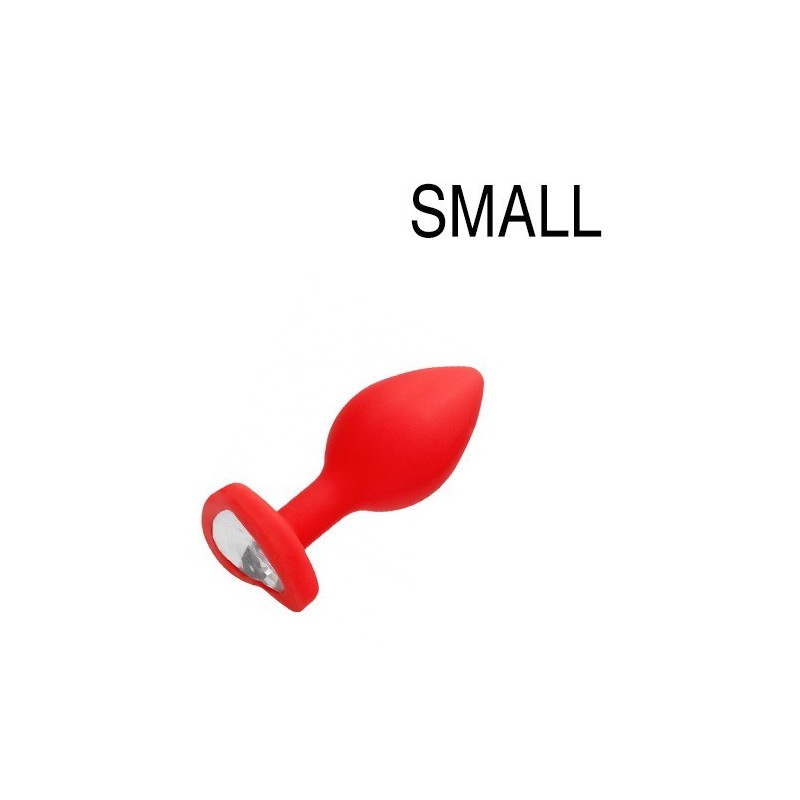 Plug Bijou Anal Silicone Heart Rouge 6 x 2.8 cm