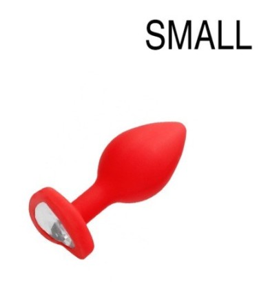 Plug Bijou Anal Silicone Heart Rouge 6 x 2.8 cm- Bijoux Anal en stock sur Fun et plaisirs