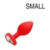 Plug Bijou Anal Silicone Heart Rouge 6 x 2.8 cm