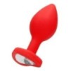 Plug Bijou Anal Silicone Heart Rouge 6 x 2.8 cm