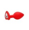 Plug Bijou Anal Silicone Heart Rouge 6 x 2.8 cm