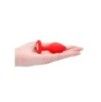 Plug Bijou Anal Silicone Heart Rouge 6 x 2.8 cm