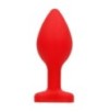 Plug Bijou Anal Silicone Heart Rouge 6 x 2.8 cm