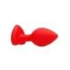 Plug Bijou Anal Silicone Heart Rouge 6 x 2.8 cm