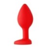 Plug Bijou Anal Silicone Heart Rouge 6 x 2.8 cm