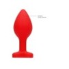 Plug Bijou Anal Silicone Heart Rouge 6 x 2.8 cm