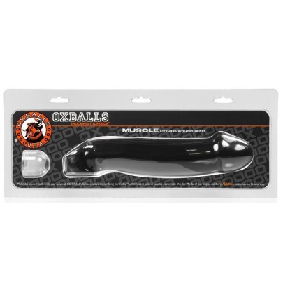 Gaine pour pénis Muscle Oxballs 24 x 5 cm Noir