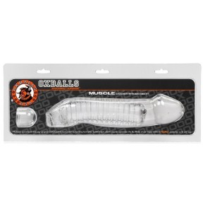 Gaine pour pénis Muscle Oxballs 24 x 5 cm transparente