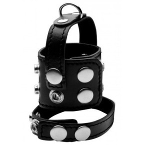 Ballstretcher Cock Strap Noir- Ballstretchers Cuirs en stock sur Fun et plaisirs